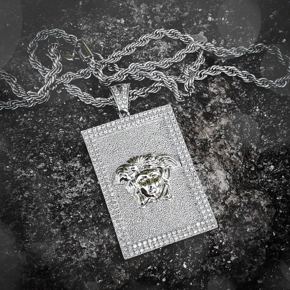 Block Style Medusa Necklace